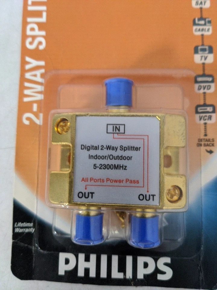 PHILIPS 2-WAY SPLITTER INDOOR/OUTDOOR 5-2300MHz - PH5010 - Image 2 of 4