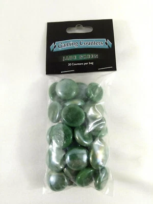 MTG Magic the Gathering 30 Gaming Counters Compteurs Jade Green - Photo 1/2