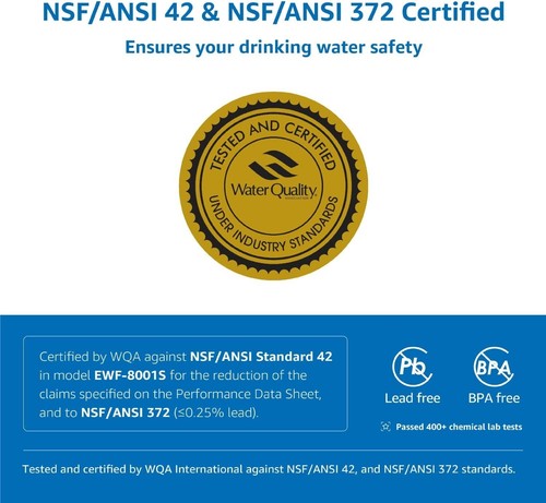AQUA CREST 3US-AF01 Under Sink Water Filter, NSF 42 Certified Replacement - Picture 4 of 9