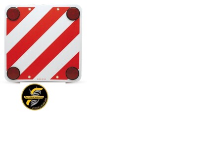 Cartello Carichi Sporgenti in Plastica 50x50 in Polionda