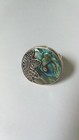 Genuine Natural Abalone Shell Sterling Silver 925 Coin Ring SIZE 7  — photo 6