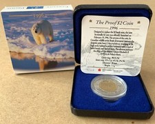 1996 Canada Proof $2 Coin Polar Bear in case