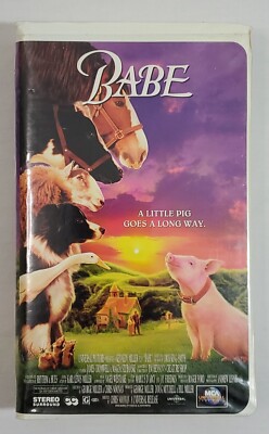 VHS VCR Tape Babe Little Pig 92 minute Movie 1995 Video Farm Barnyard
