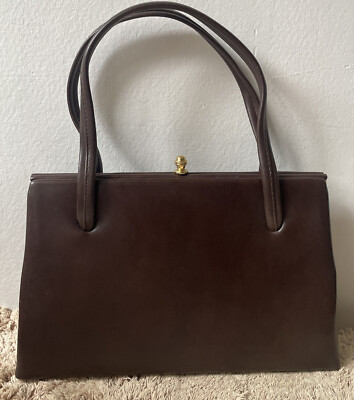 Vintage Handtasche Chamelle schokobraun von Essell gebraucht