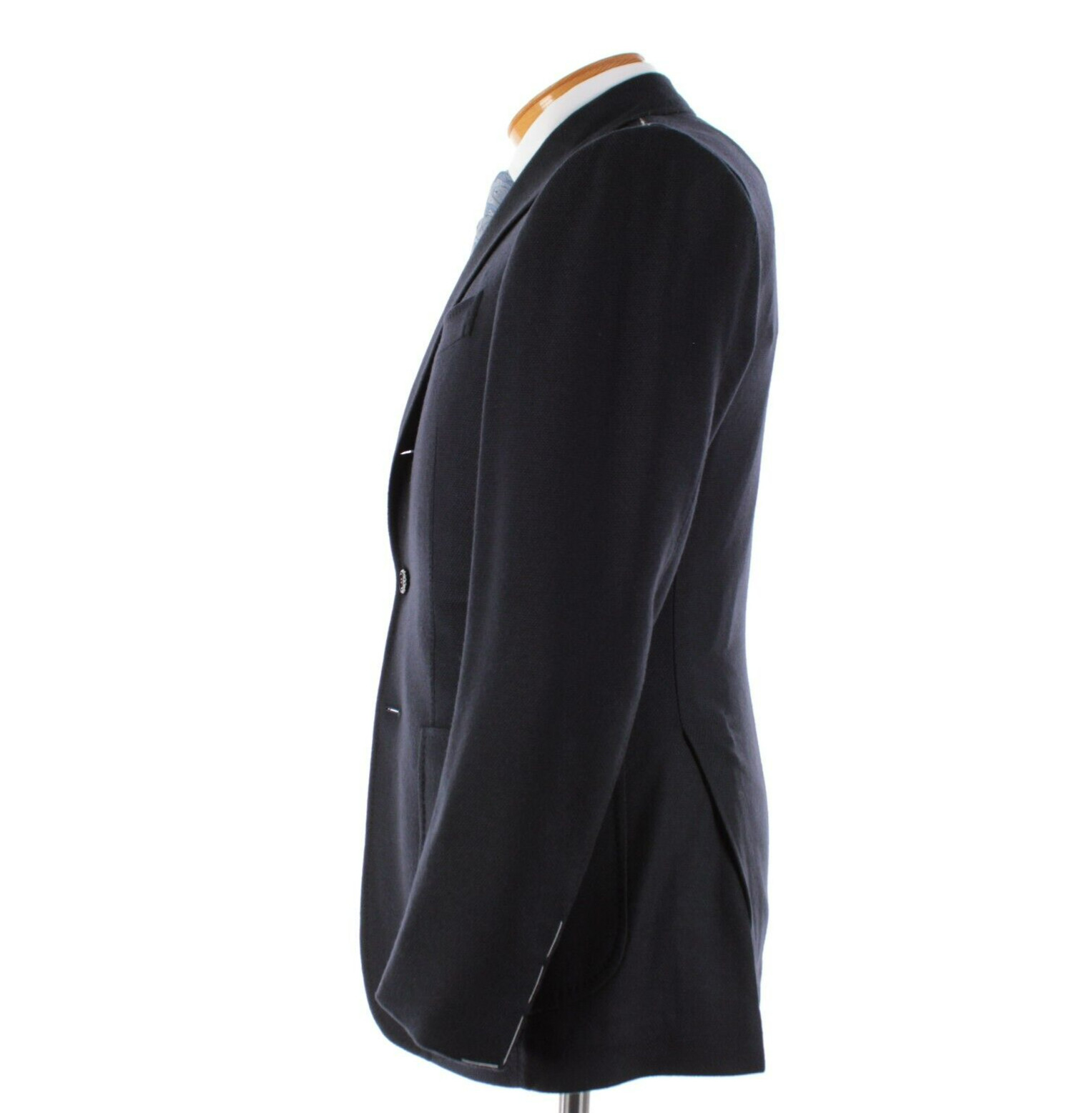 Stile Latino NWT Wool / Cashmere Sport Coat Size 46R (36R US) In Solid Dark Blue image 4