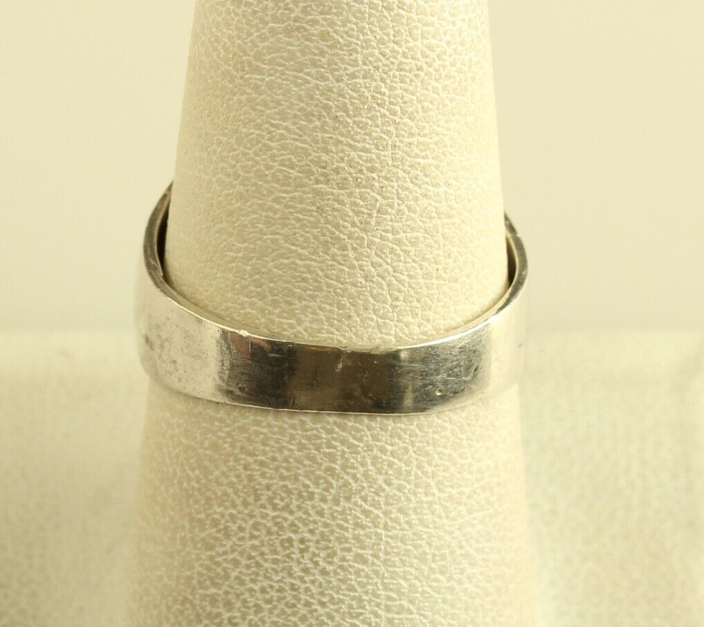 Vintage Hematite 900 Sterling Silver Dome Ring - image 4