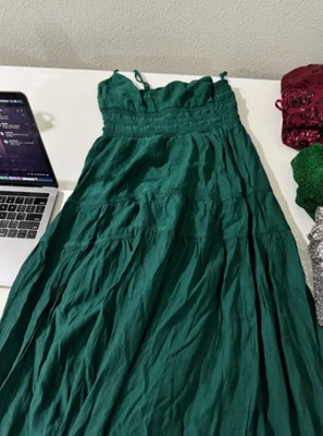Blu Pepper Dress Womens Small S Green