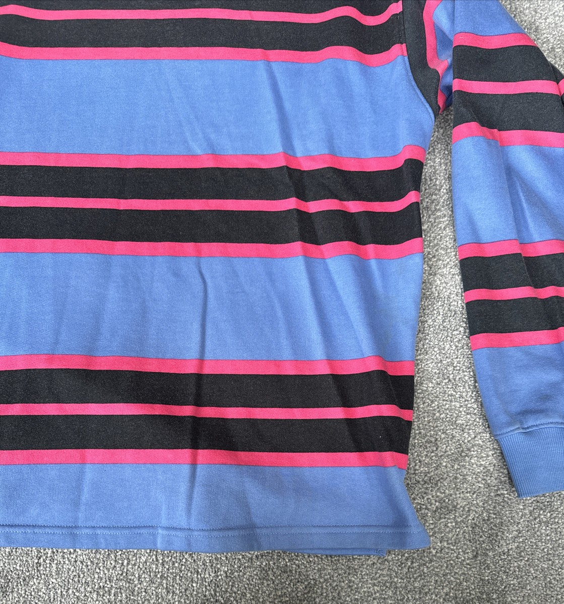 Weekday Striped Sweater Stripe Stripy Blue Black Pink Sweat Jumper