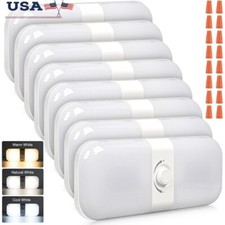 Dimmable 12V RV Lights 1700lm 3 Color Temp Ceiling Fixture Indoor 8 Pack White