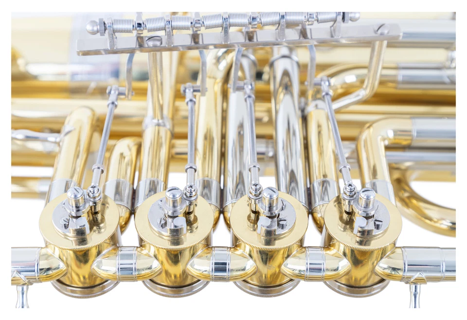 Classic Cantabile T180 3/4 Bb Tuba 4 Ventile Höhe 91 cm robuster Koffer Brass - Bild 3 von 4