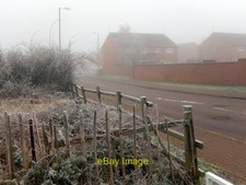 Photo 12x8 Gerard Road Cawston Grange Estate Rime covers the wooden fence  c2021
