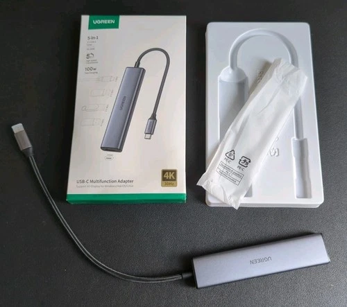 UGREEN Revodok USB C Hub 5-in-1 USB C with 100W PD, 4K HDMI, 3 USB-A Data Ports