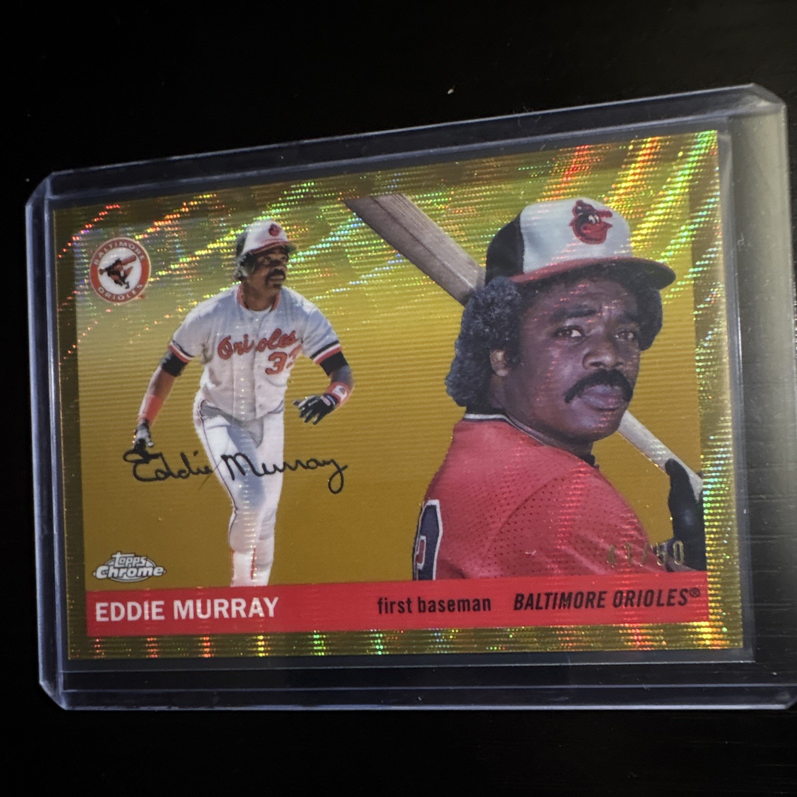 Topps 2025 Chrome Platinum Eddie Murray Orioles #381 Gold 41/50