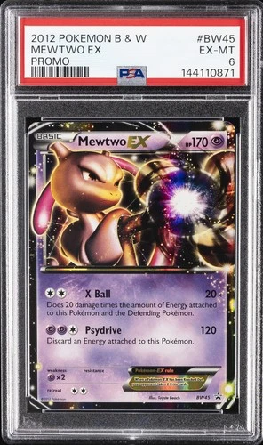 2012 POKEMON B&W PROMO #BW45 MEWTWO EX PSA 6