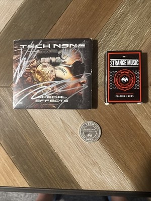 Special Effects Tech n9ne Bundle Strange Music. Autograph graph CD And Coin.