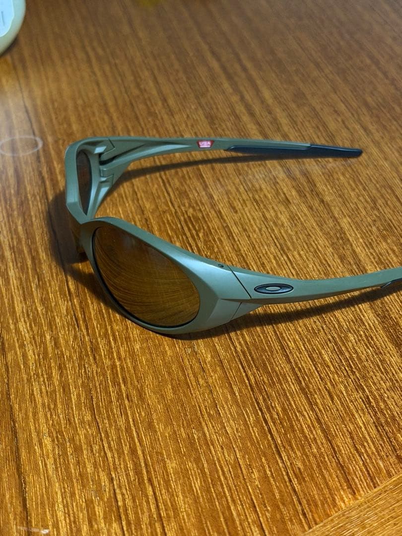 OAKLEY Eye Jacket Redux Matte Moss Sunglasses Black Frame Used image 2