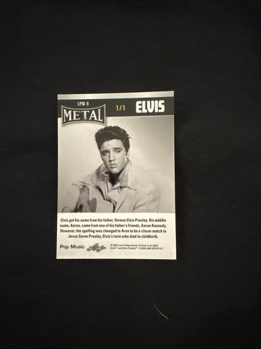 2024 Leaf Elvis Presley Icons Collection #LPM-9 Pop Music Gold - 1/1 - Picture 2 of 5