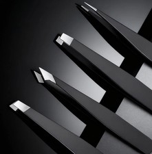 4-Piece Professional Tweezers Set, Tweezers for Eyebrows, Facial Hair, Splinter