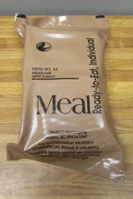 Military MRE Menu No. 24 MEATLOAF WTIH GRAVY Sealed 4218 SOPAKCO