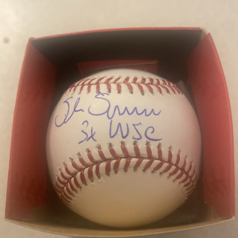 Shane Spencer 3x WSC Inscription Hand Signed Autographed Baseball JSA Witnessed