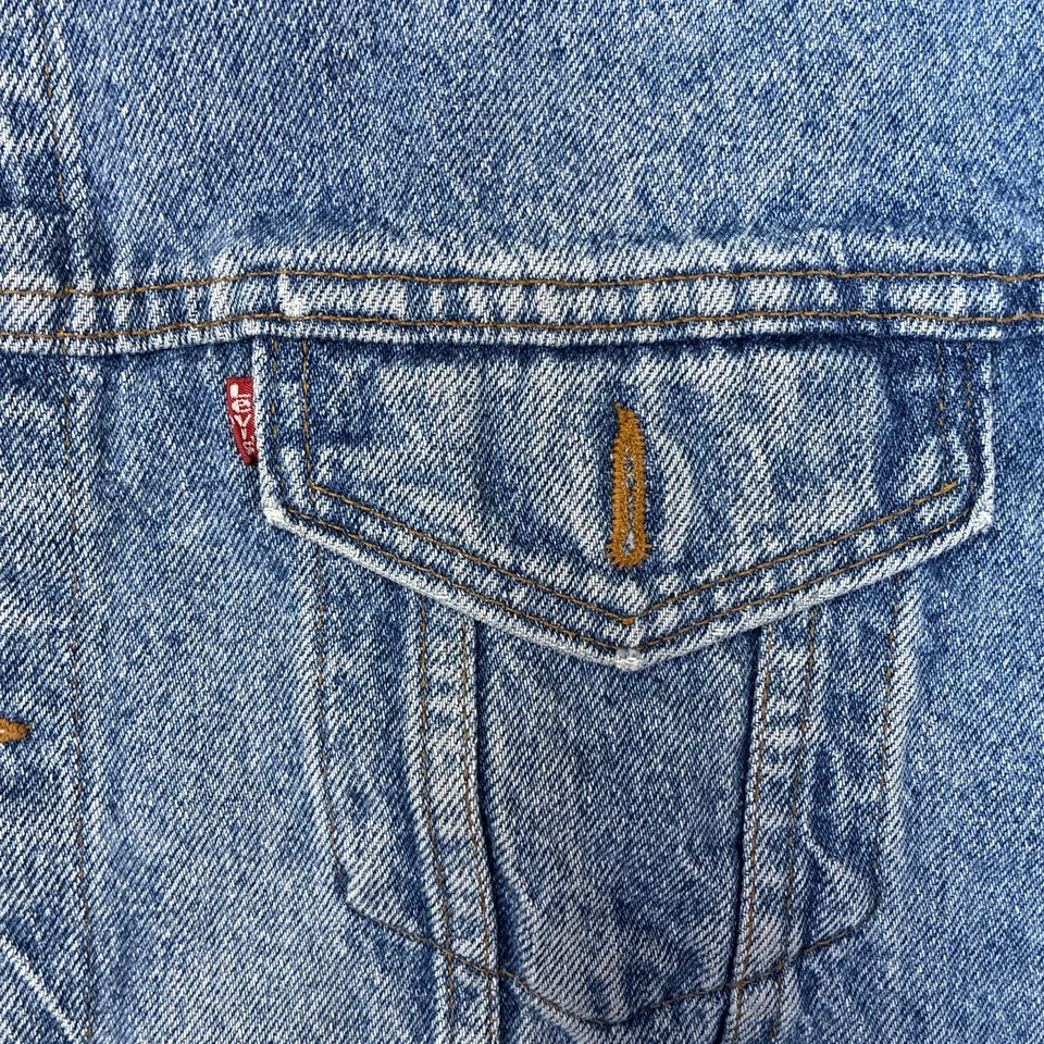 Chaqueta de mezclilla Levis de colección para hombre XL lavado ligero 70507 corte de socorro EE. UU. 90 grunge Foto 4 de 4