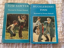 Norman Rockwell Illustrations Tom Sawyer Huckleberry Finn Mark Twain 1940 Books
