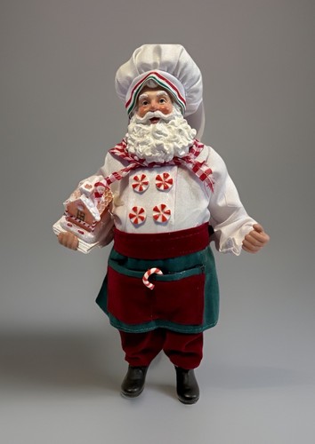 Kurt Adler Fabriche’ Lebkuchen Weihnachtsmann Koch Bäcker mit Pfefferminzknöpfen 10”
