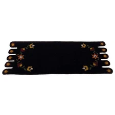 Home Collections by Raghu Black Flowering Vine Table Runner