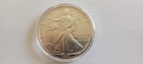 1990 1-Oz Silver American Eagle BU .999 Silver coin uncirculated
