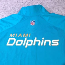 Miami Dolphins Pullover Mens XXL Nike On Field Quarter Zip Sweater Dri Fit Logo