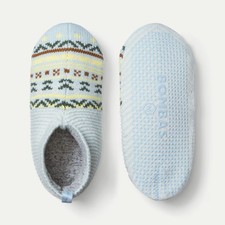 Bombas The Gripper Slipper Medium Womens 9-11.5 Glacier Blue Sock Slipper NWT