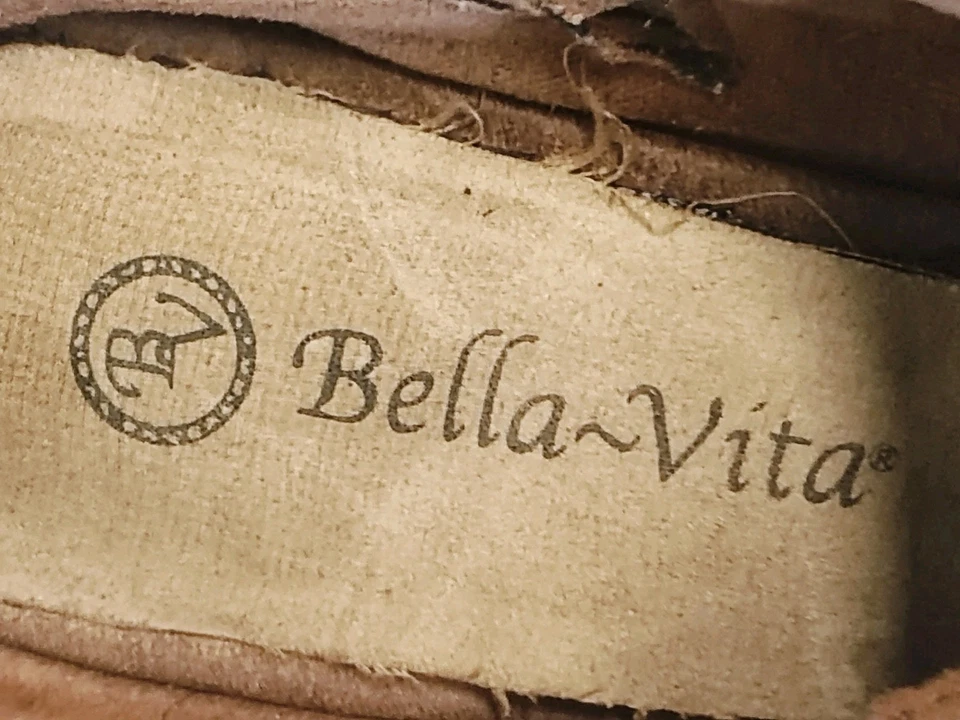 Bella Vita Carlene Chunky Heel Western Mules Womens 7.5 M Brown Suede Leather - Image 4 of 4