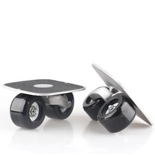 Black Portable Roller Road Drift Plate Skates Anti-Slip Board Aluminum Truck ...