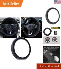 Universal Fit Rhinestone Steering Wheel Cover - Comfortable 15 Inch Design