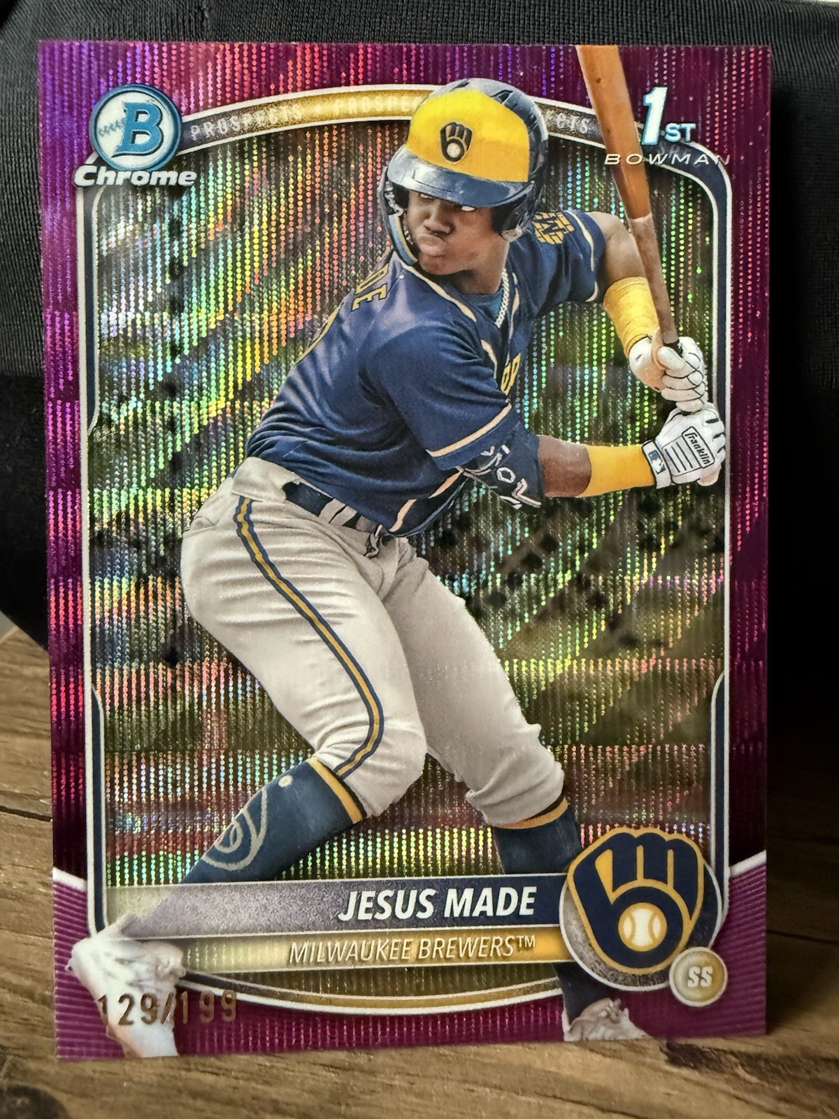 2025 Bowman - Chrome Prospects Jesus Made #BCP-50 Fuchsia Refractor /199 (RC)