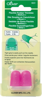 3er Pack Kleeblatt Flexibler Gummi Fingerhut - Medium 6031