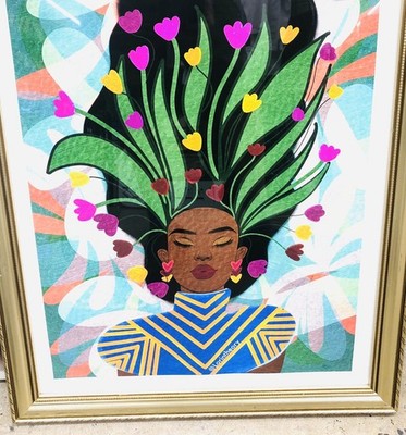 Lori In Theory - I Am Blooming - Lori Saint Rome Original Print Art Framed EXC !