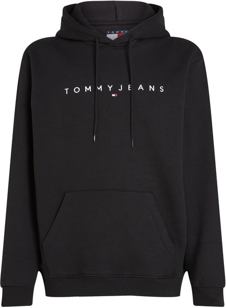 Tommy Jeans TJM Linear Logo Hoodie Herren Kapuzenpullover Schwarz S-image