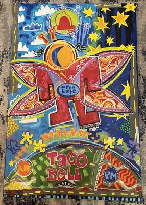 #ad Taco Bell Painting quot;Drive Thru Manquot; by Mark T. Smith 45 LX 30W $400.00