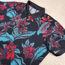 Bonobos Golf Polo Shirt Men XL M Flex Tropical Floral Quick Dry Performance AOP