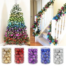 34pcs Assorted Color Christmas Ball Ornaments Shatterproof Christmas Ornaments X