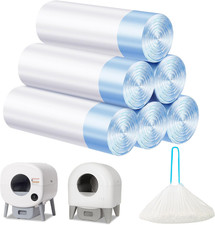 Cat Litter Bags 120 Count, 26.37"X15.74" Drawstring Close Litter Box Liners for