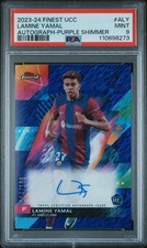 2023-24 TOPPS FINEST UEFA CLUB COMPETITIONS AUTOS #ALY LAMINE YAMAL /199 PSA 9