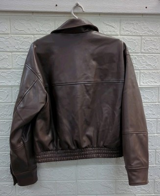 New Pacsun Faux Leather Bomber Jacket Womens Size XS | eBay