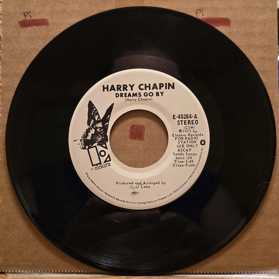 Harry Chapin - Dreams Go By - Promo Elektra 45264 VG+ 45rpm - Image 2 of 2