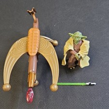 Star Wars Yoda Action Figure w/ Green Lightsa...