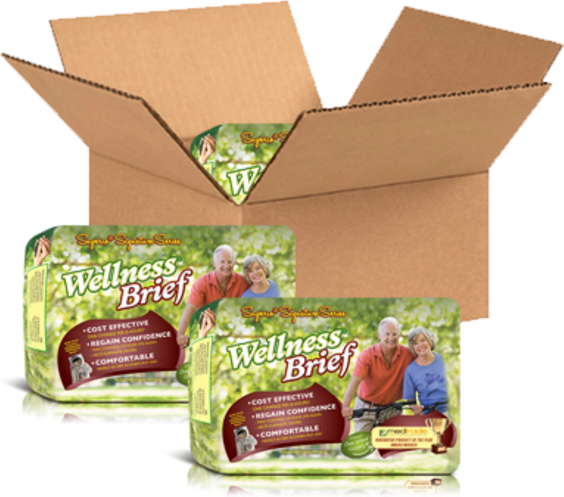 Unique Wellness Brief, Superio Series, Size Large (36"–46" Waist), 48 Count