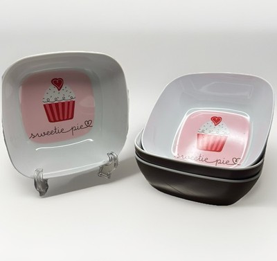 Target 2007  Sweetie Pie  Cupcake Melamine Bowls RARE Set Of 4 New W/Tag