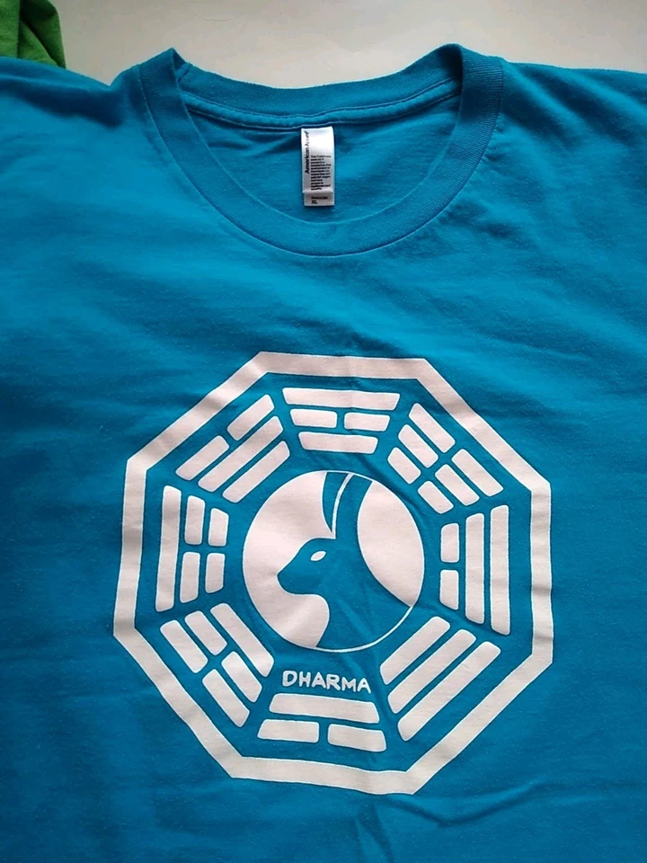 Lot of 2 LOST TV Show Dharma Initiative T-Shirts Sz XL American Apparel  - Image 4 of 4