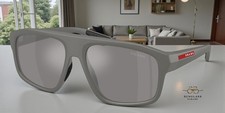 PRADA LINEA ROSSA PS B02S 16X7W1 Metal Grey Mirror Silver 59 mm Men's Sunglasses